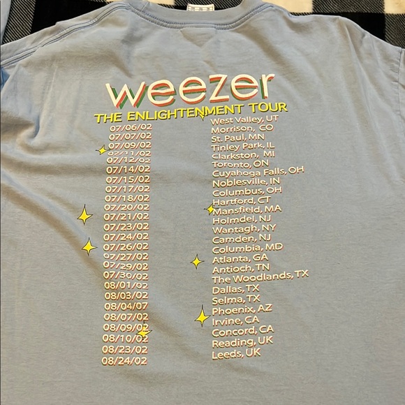 Weezer Enlightenment Tour 2002 Cute Baby Guitarist Graphic Concert Tee. … - Picture 13 of 16